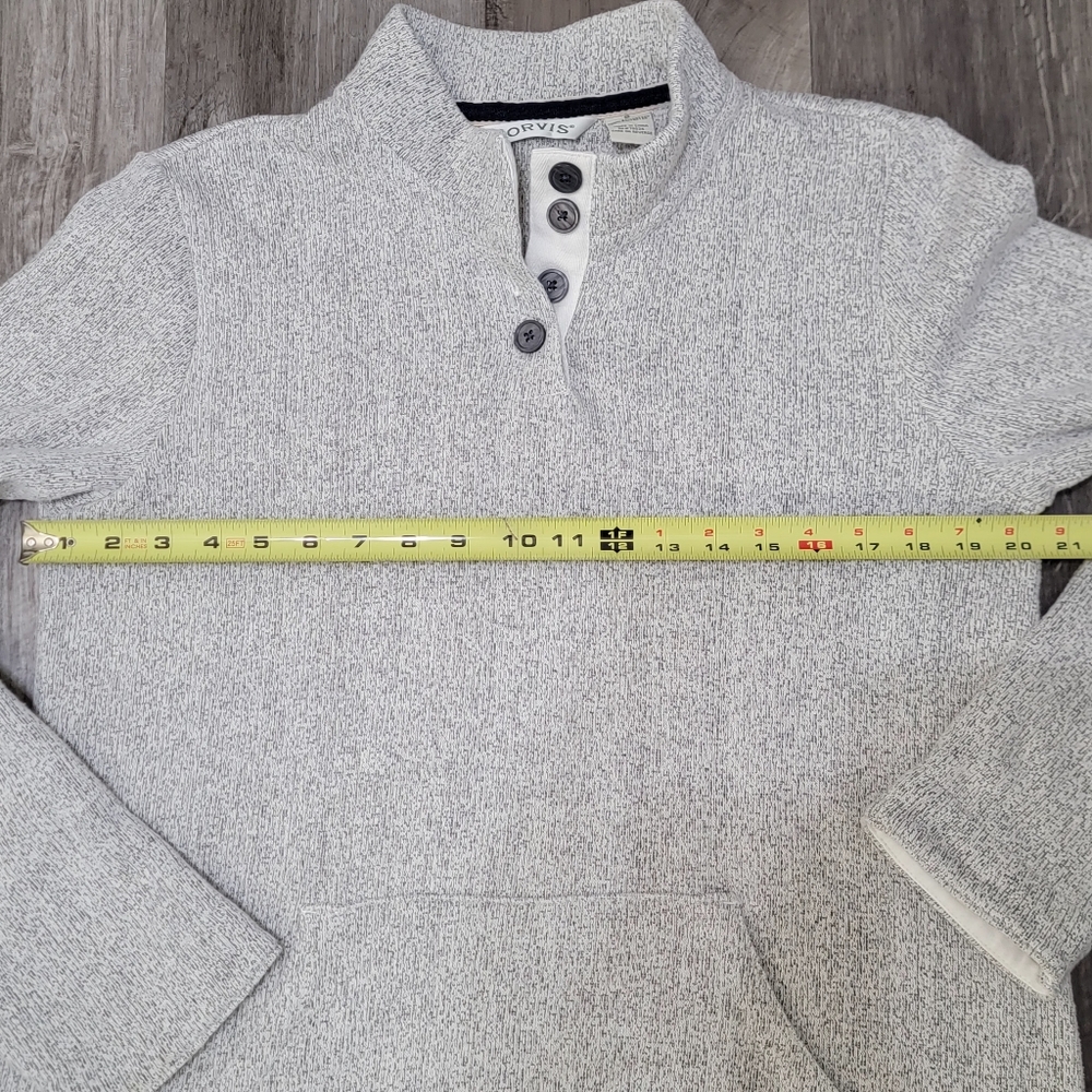 Orvis Three-Quarter Button Up Pullover Sweatshirt - image 7